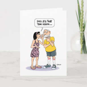 Carte Drôle père père père père père anniversaire
