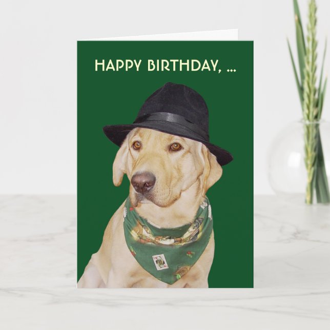 Carte drôle personnalisable de chien/laboratoire (Devant)