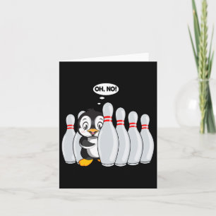 Carte Drôle Pin De Bowling Cute Penguin Pour Bowling Lov