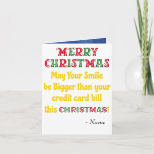Carte Drôle plaisanterie Joyeux voeux de Noël