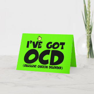Carte Drôle poulet OCD