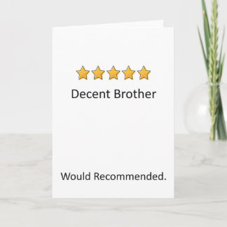 Carte drôle pour Frère