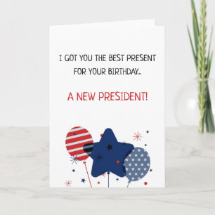Carte Drôle président jour amérique patriotique annivers