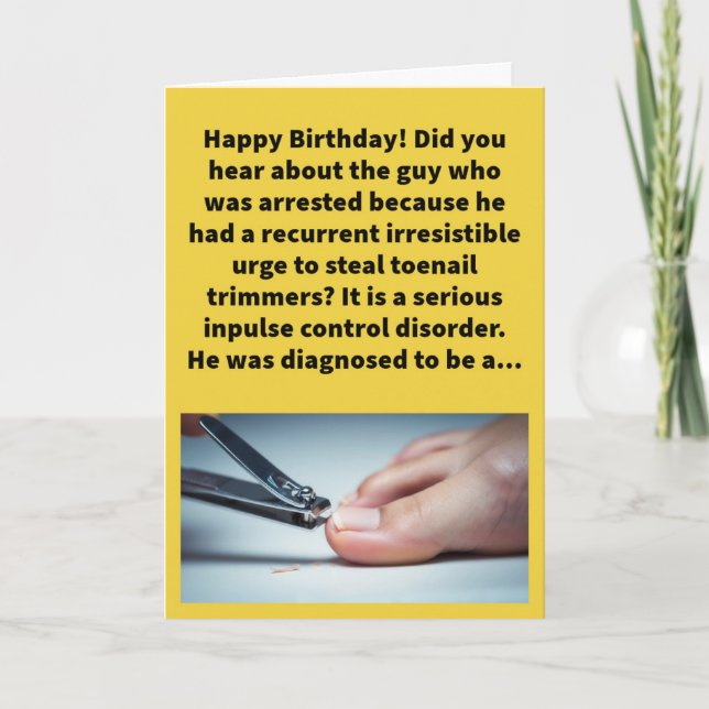 Carte Drôle Pun Cliptoemaniac Joyeux anniversaire (Devant)