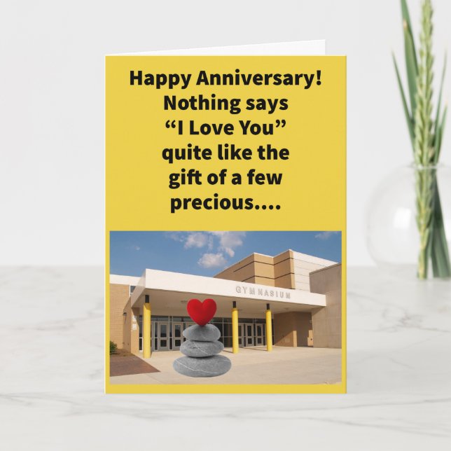 Carte Drôle Pun Gym Stones Bonne Anniversaire (Devant)