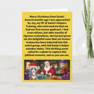 Carte Drôle Pun Mice Elf Joyeux Noël