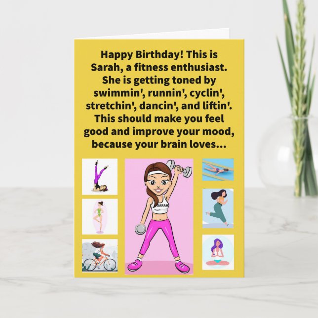 Carte Drôle Pun Sarah Tonin' Joyeux anniversaire (Devant)