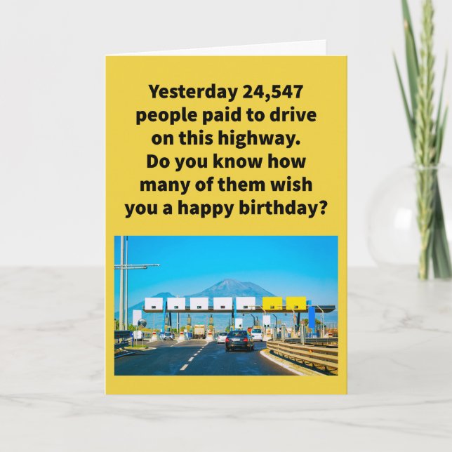 Carte Drôle Pun Tous Tolled Joyeux Anniversaire (Devant)