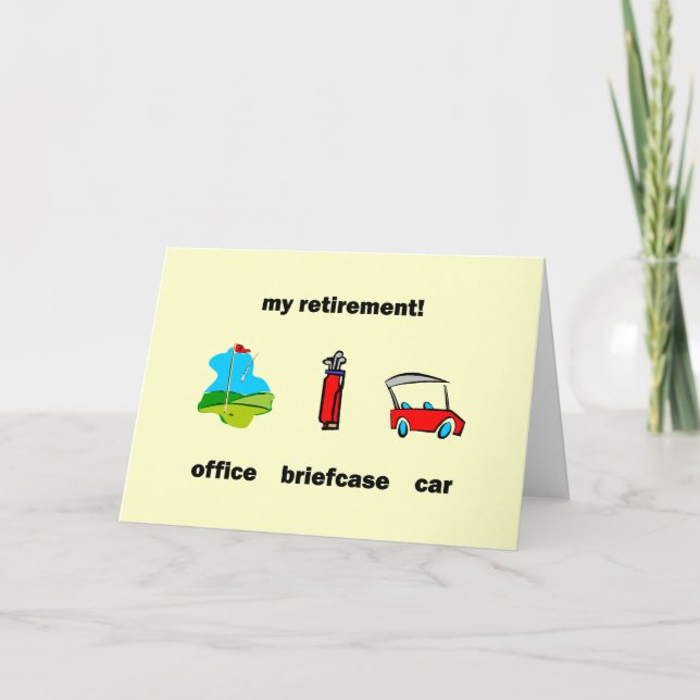 Carte Drôle retraite de golf (Devant)