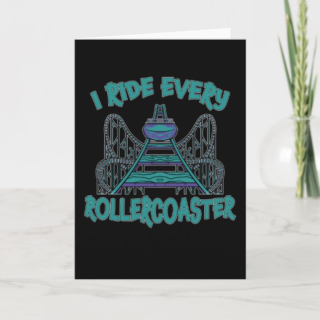 Carte Drôle Rollercoaster Amusement Park Cadeau (Devant)
