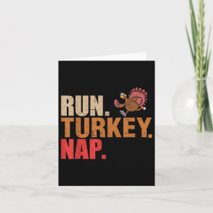 Carte Drôle Run Turquie Nap Turquie Trot 2024 Thanksgivi