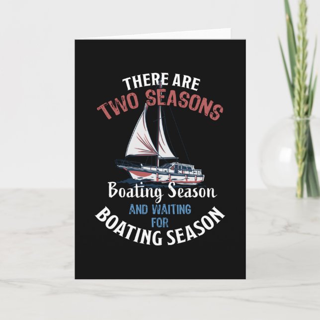Carte Drôle saison nautique - Cadeau de voile (Devant)