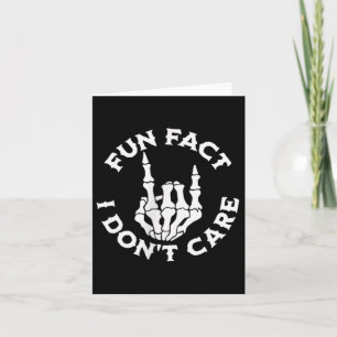 Carte Drôle Sarcastique Adulte Humour Skeleton Fun Fact