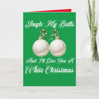 Drôle Sarcastique Jingle Mes boules Noël blanc