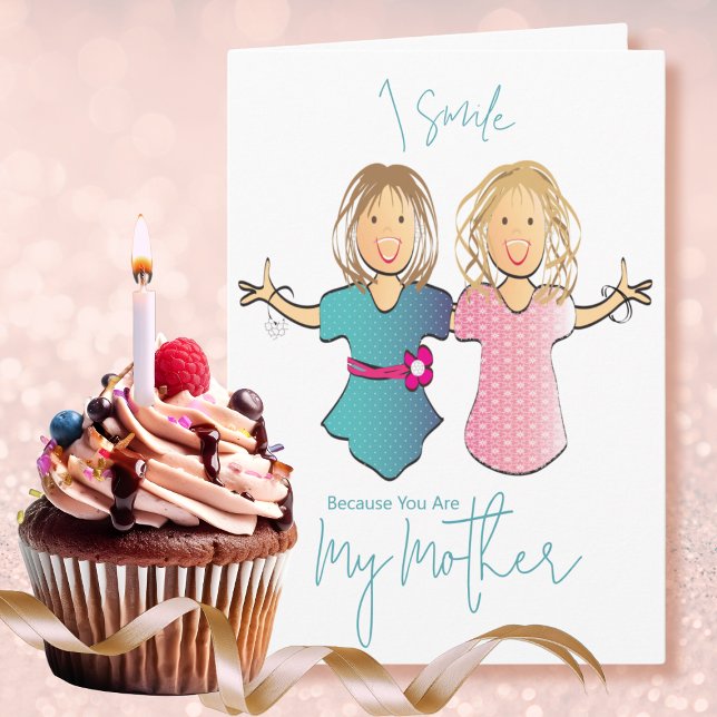 Carte Drôle Sassy Cartoon Mère de fille Anniversaire (Créateur téléchargé)