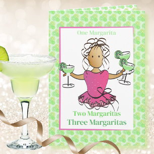 Carte Drôle Sassy Margarita Femme Cartoon Anniversaire