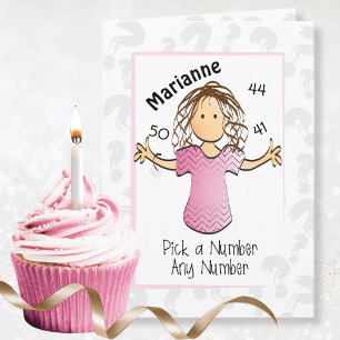 Carte Drôle Sassy Snarky Femme Cartoon 50e anniversaire