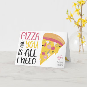 Carte Drôle script pizza galentine 3 photos collage