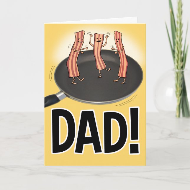 Carte Drôle Shakin' Votre Bacon Fête des pères Card (Devant)