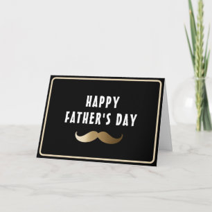 Carte Drôle Simple Moustache Joyeuse Fête des Pères