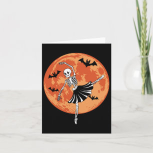Carte Drôle Skeleton Dancing Ballet Amateurs Éffrayant H