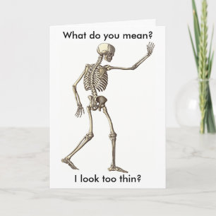 Carte Drôle Skeleton Waving Happy Halloween