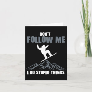 Carte Drôle Snowboard Cadeau Hommes Femmes Cute Snowboar