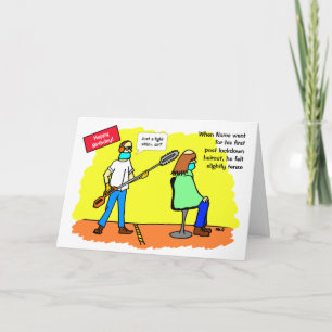 Carte Drôle social Distancing Coiffure Anniversaire