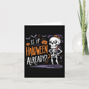 Carte Drôle Squelette Éffrayant Fantôme Est-Il Halloween