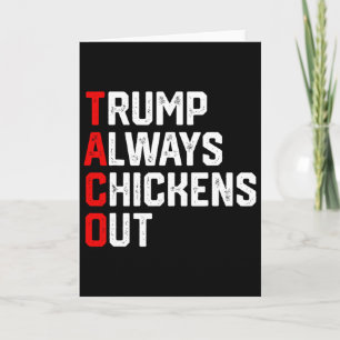 Carte Drôle Taco Trump Toujours Abandonne Taco Trump