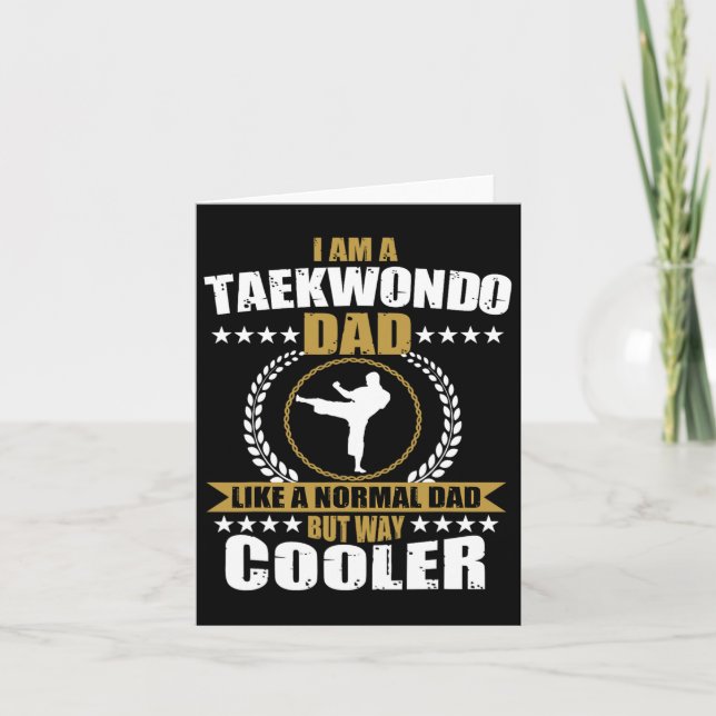 Carte Drôle Tae Kwon Do Fighter Papa Taekwondo For Men K (Devant)