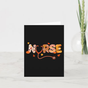Carte Drôle Thanksgiving Nurse Turquie Day Fall Love RN 