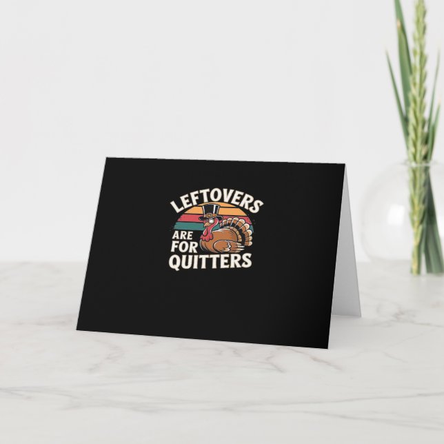 Carte Drôle Thanksgiving Turquie Design - "Les restes so (Devant)