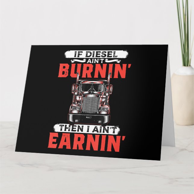 Carte Drôle Trucker Conducteur Camion Hommes Cadeau (Devant)