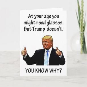 Carte Drôle Trump 2020 Élection Anniversaire