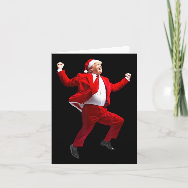 Carte Drôle Trump Danse Santa Claus Noël Noël Noël Noël  (Devant)