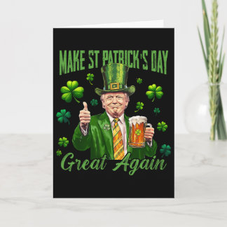 Carte Drôle Trump Faire St Patrick's Day Grande Encore I