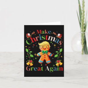 Carte Drôle Trump Gingerbread Homme Rendre Noël Super Un