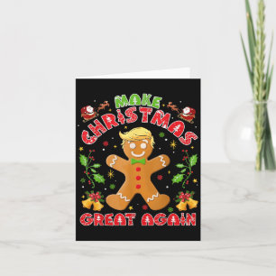 Carte Drôle Trump Gingerbread Homme Rendre Noël Super Un