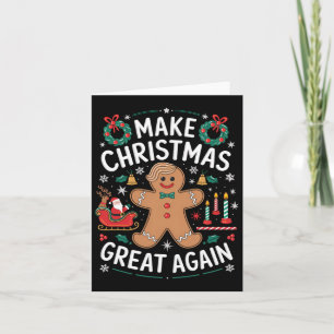 Carte Drôle Trump Gingerbread Homme Rendre Noël Super Un
