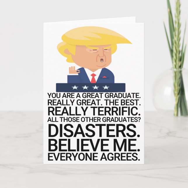 Carte Drôle Trump graduation (Devant)