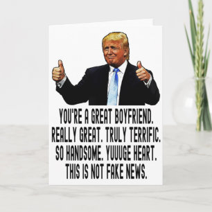 Carte Drôle Trump Greeting Card pour petit ami
