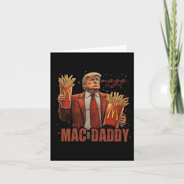Carte Drôle Trump Mcdon 2024 Nourriture Rapide Mac Daddy (Devant)