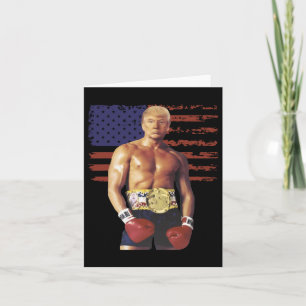 Carte Drôle Trump Rocky Boxer Meme Boxer Us Flag Patrio