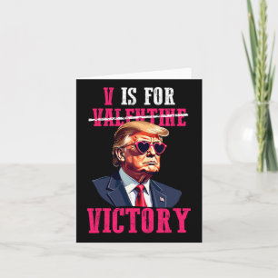 Carte Drôle Trump Saint-Valentin V est pour la victoire 