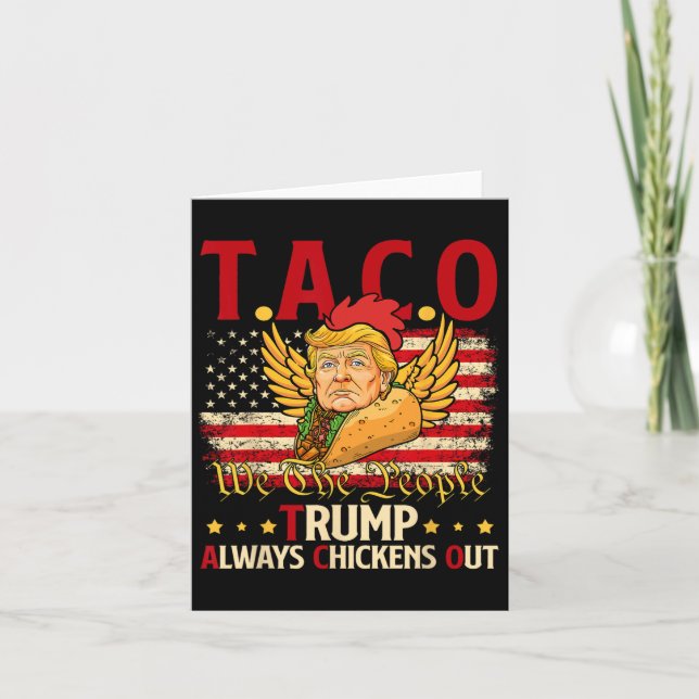 Carte Drôle Trump Taco Plaisanter Anti Trump Manifestati (Devant)