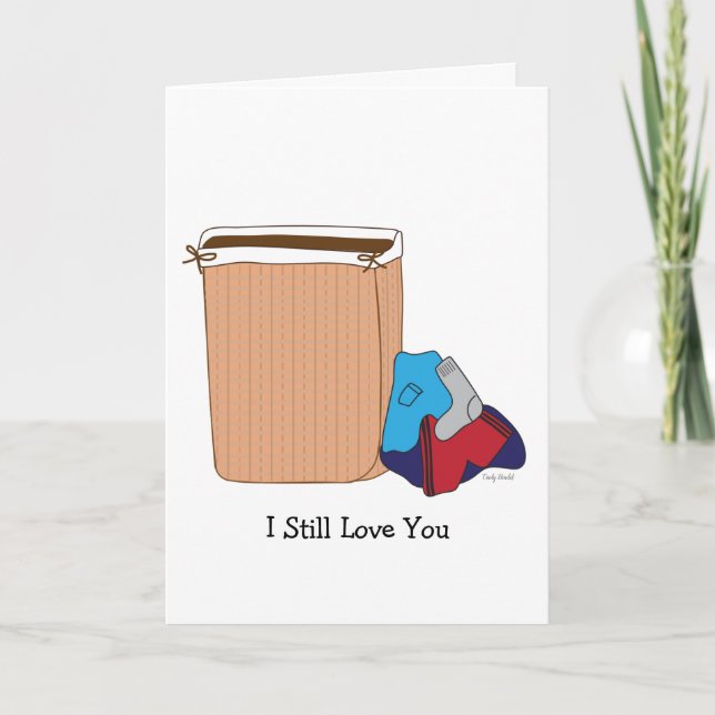 Carte Drôle Valentine Boyfriend Mari Vêtements sales (Devant)
