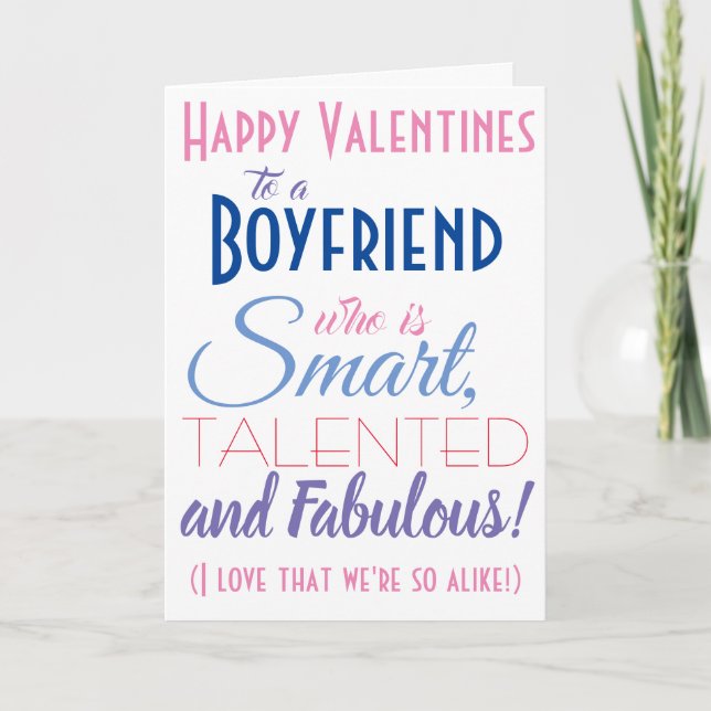 Carte Drôle Valentines petit ami (Devant)