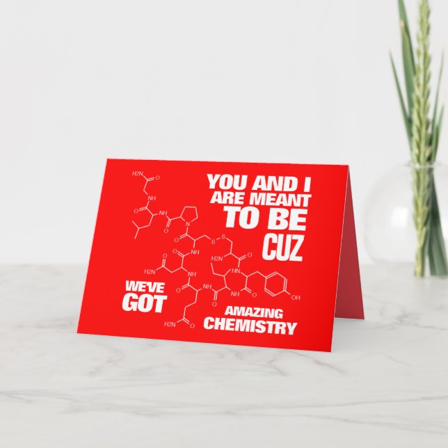 Carte Drôle veut dire être nous avons une chimie Extraor (Devant)