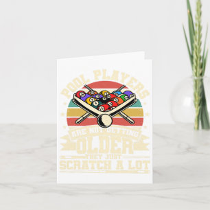 Carte Drôle Vieux Hommes Femmes 8 Billard Billard Joueur